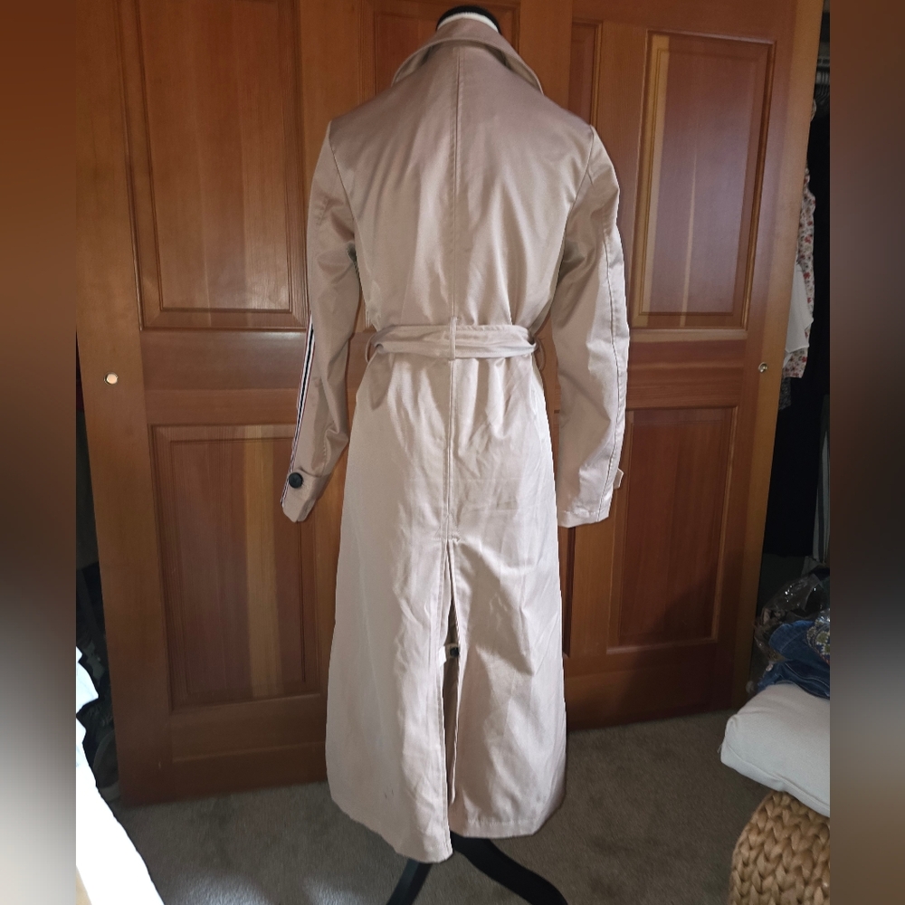 Lili Sidonio Molly Bracken Women's Full Length Tan Trench Coat Size S - Picture 4 of 7